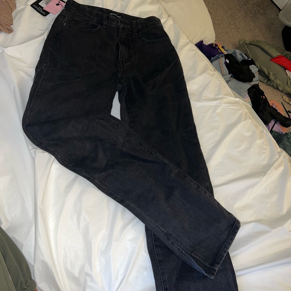 NEW black jeans with slit at ankles